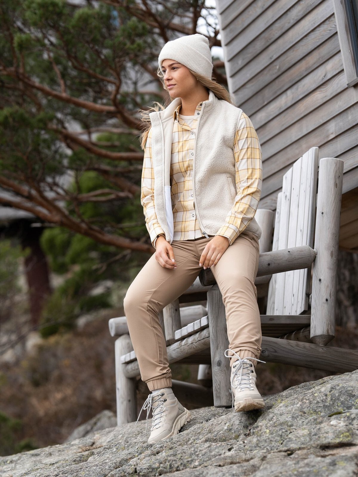 Twentyfour Mode Warm Light Softshell bukse Sand