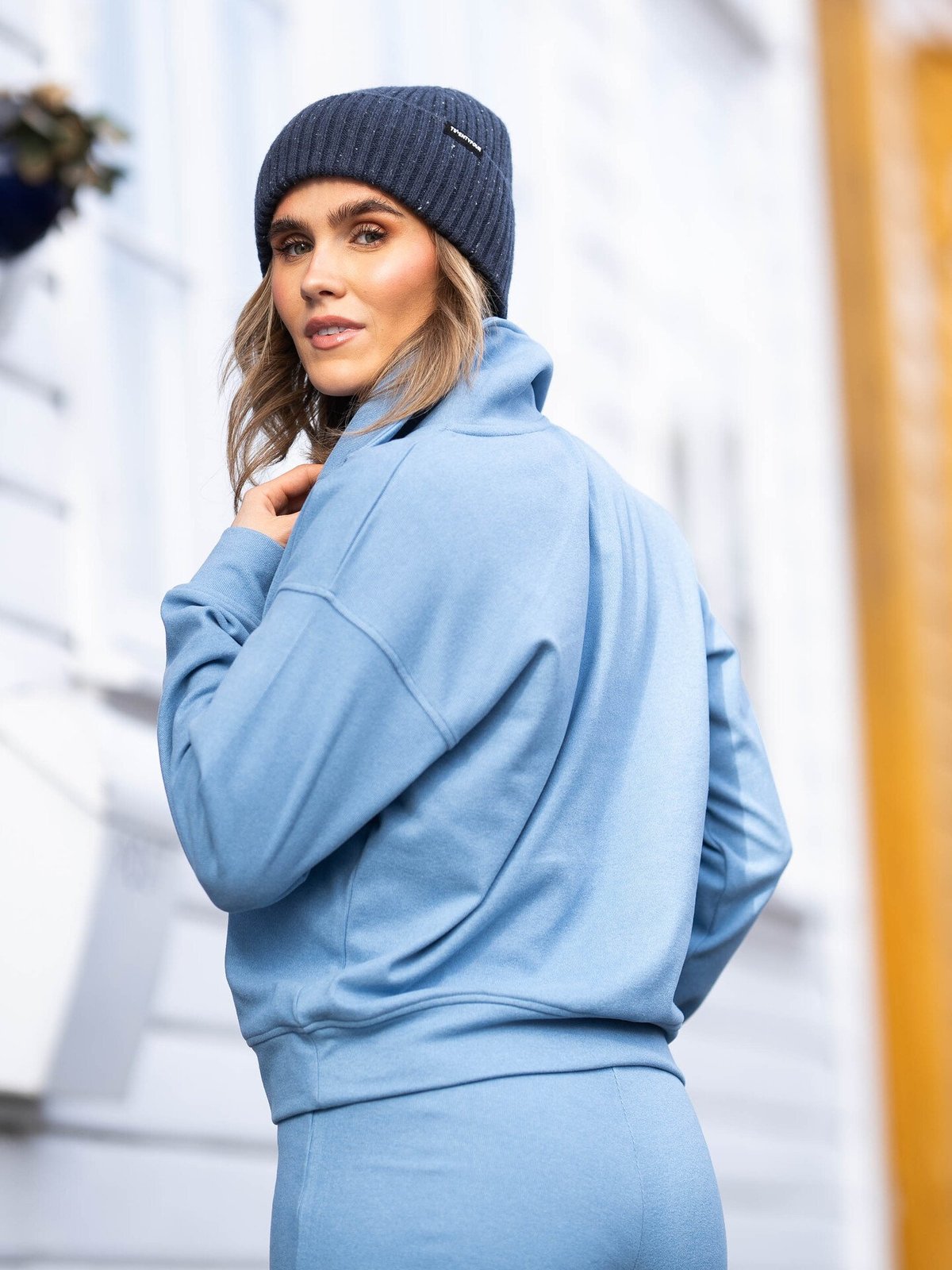 Twentyfour Mode Cozy Half-Zip Pastellblå