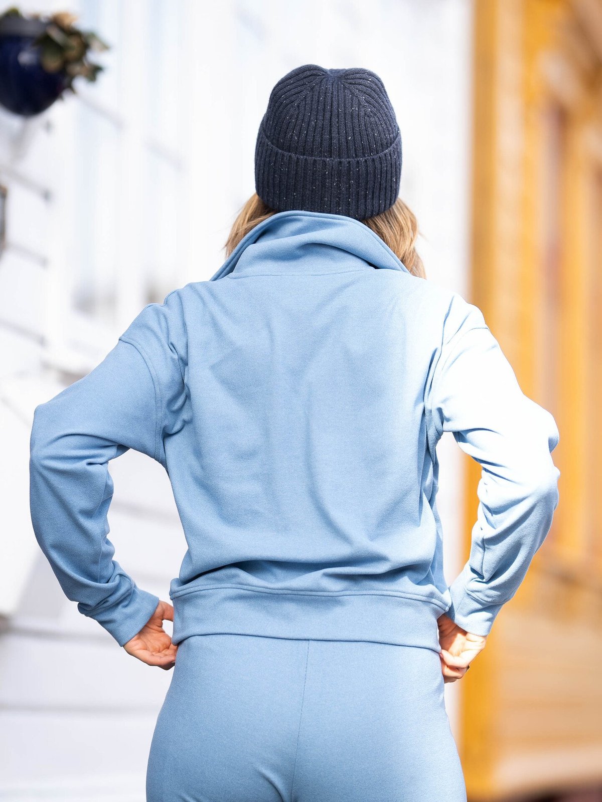 Twentyfour Mode Cozy Half-Zip Pastellblå