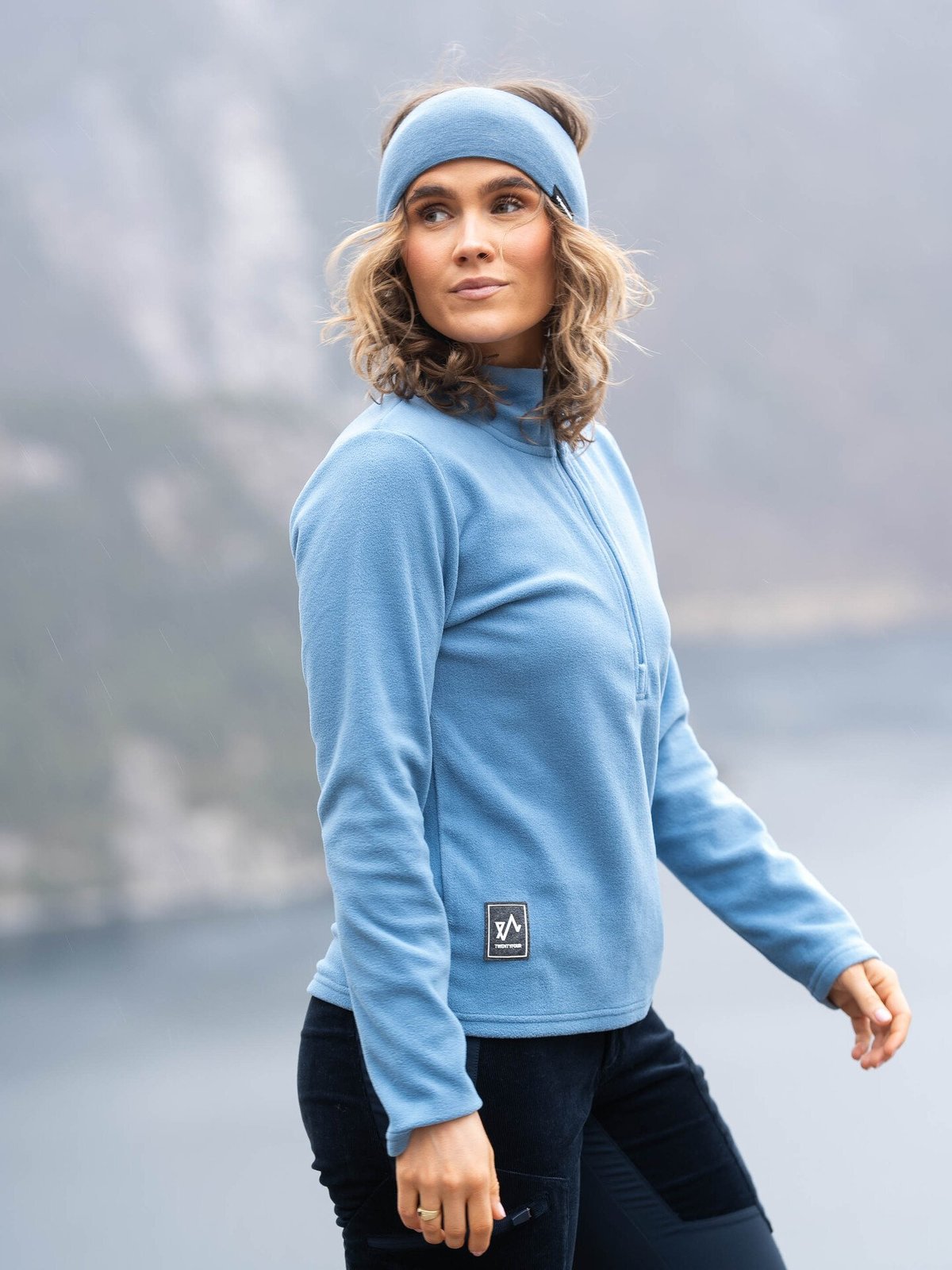 Twentyfour Finse 2.0 Half Zip Fleece Mellomblå