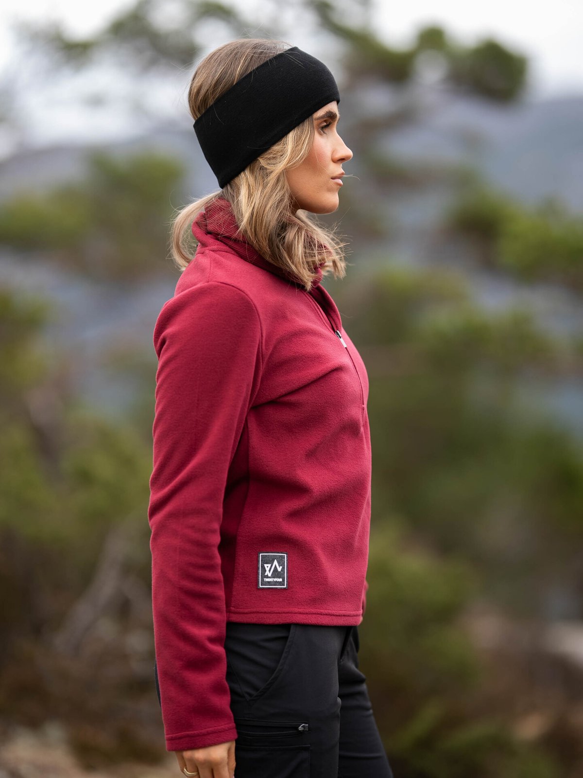 Twentyfour Finse 2.0 Half Zip Fleece Vinrød