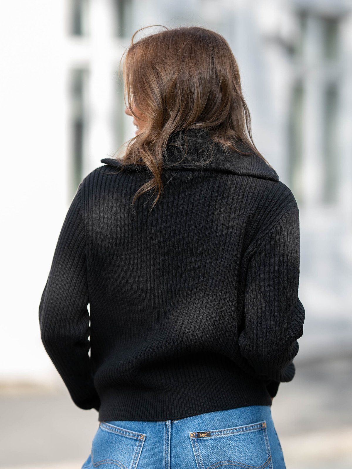 Twentyfour Mode Rib Half Zip Knit Sort