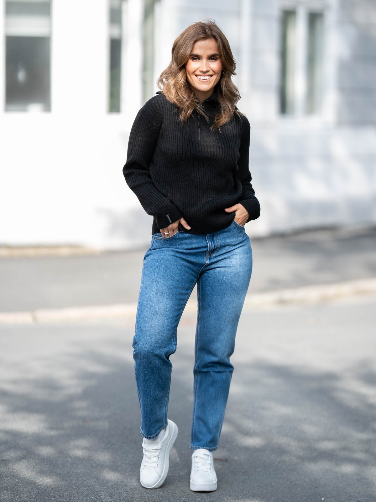 Twentyfour Mode Rib Half Zip Knit Sort