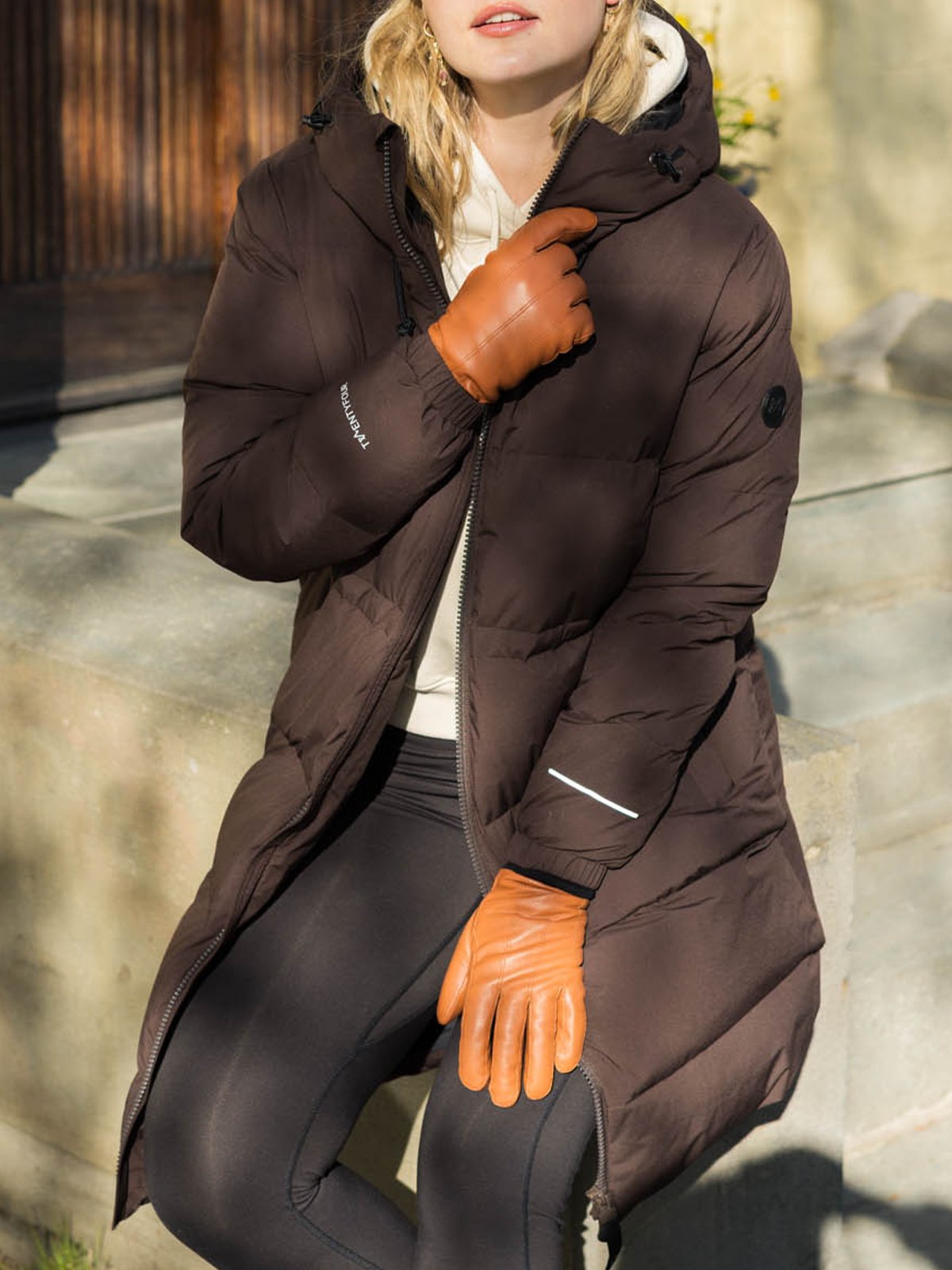 Twentyfour Mode Skinnhanske Lys Brun