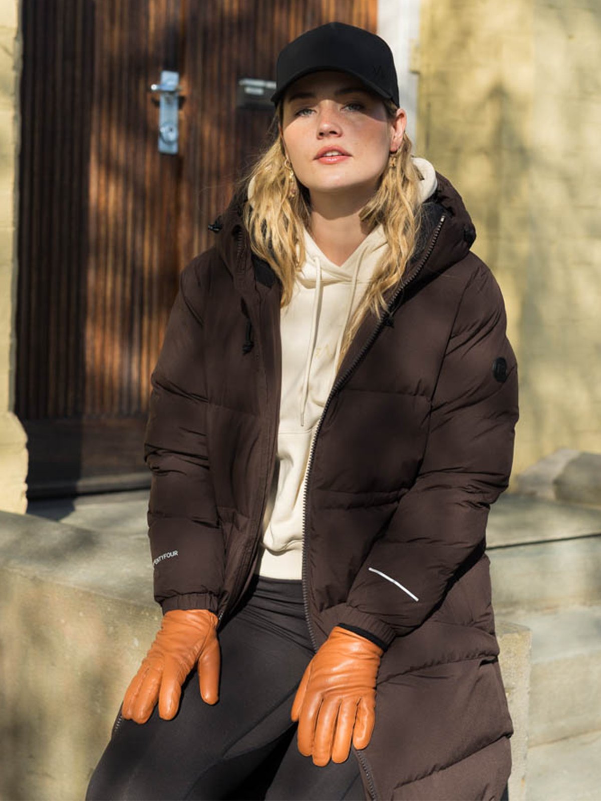 Twentyfour Mode Skinnhanske Lys Brun