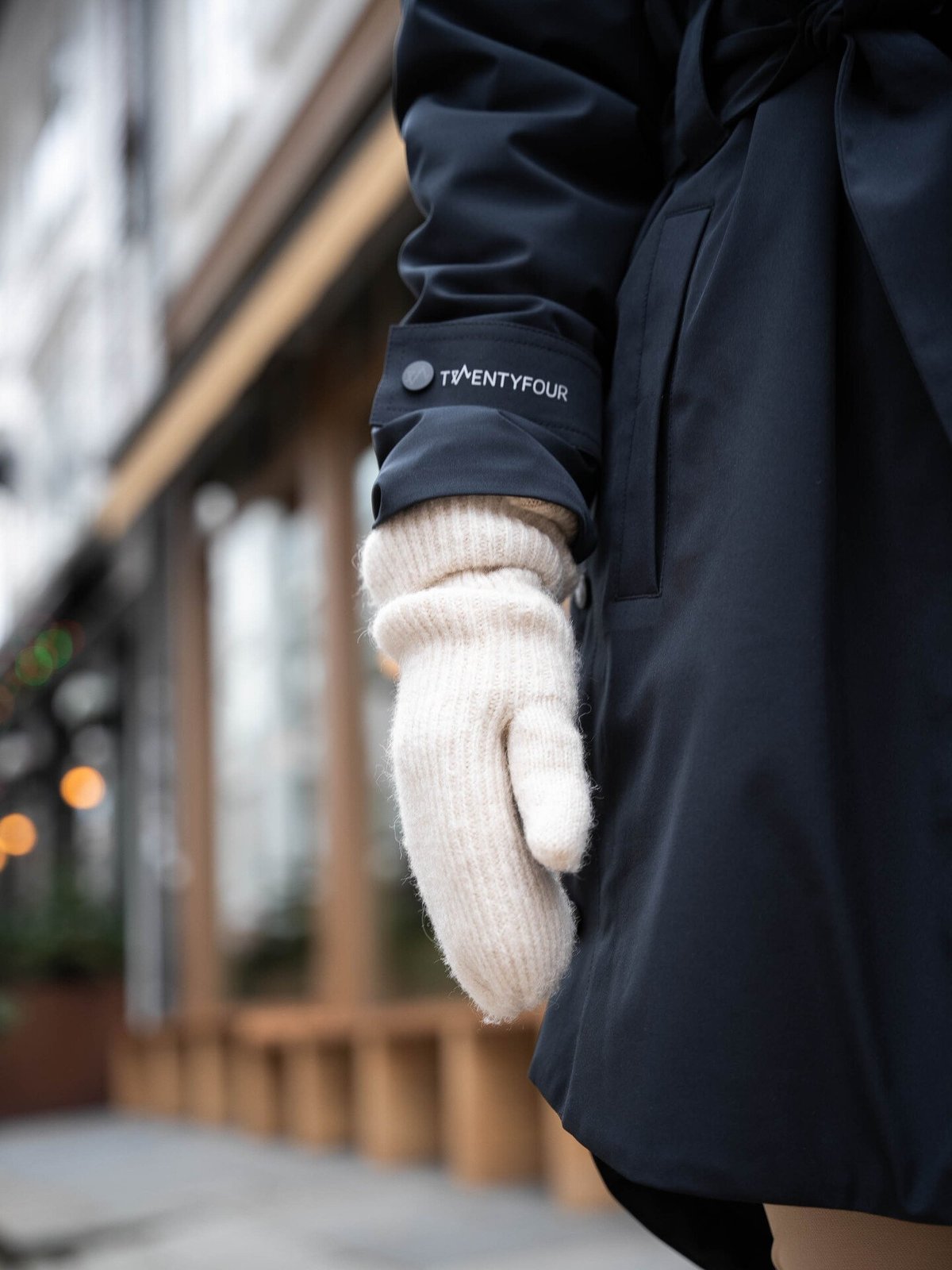 Twentyfour Mode Maya Strikkevott Gråhvit