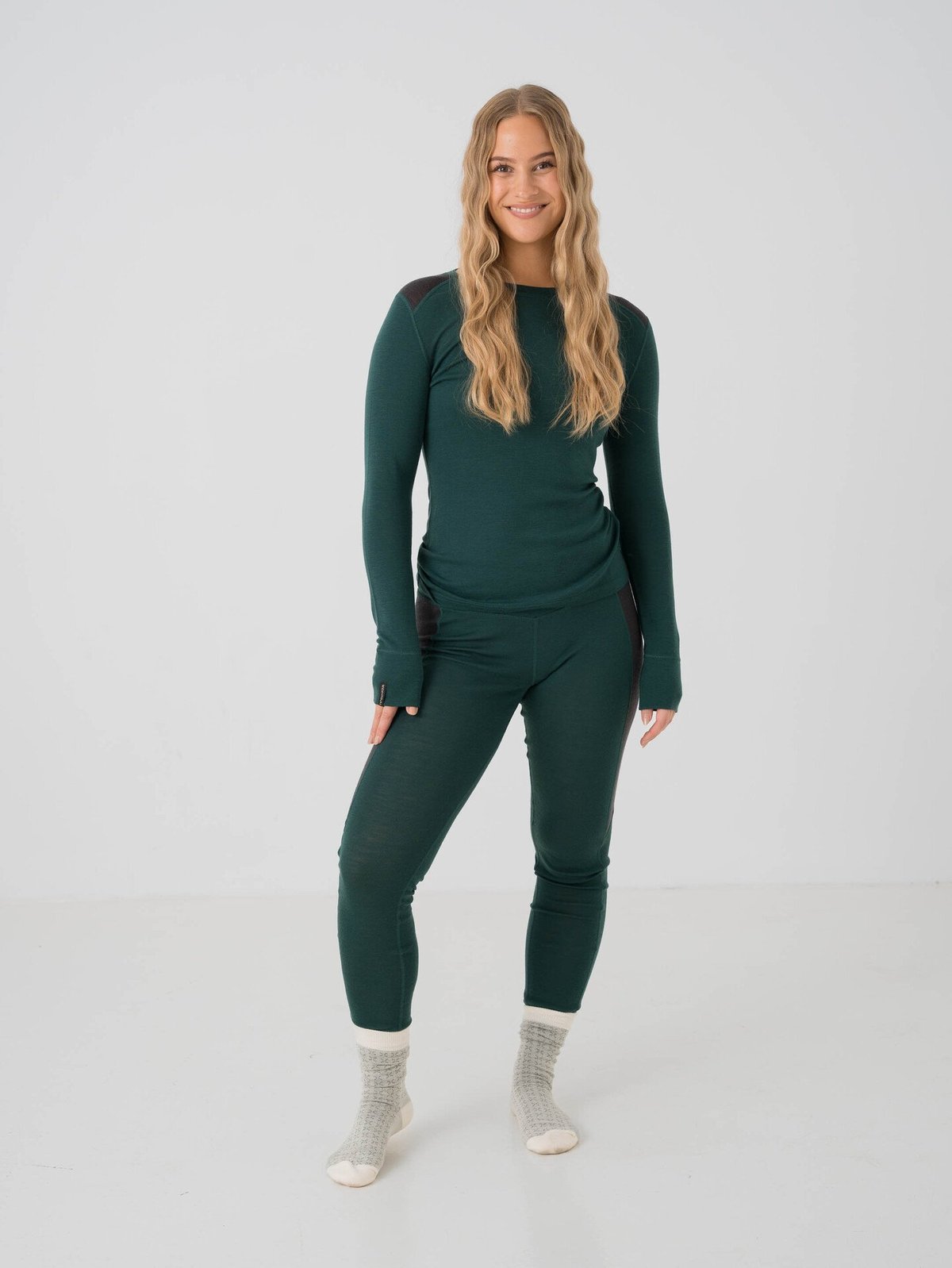 Twentyfour Finse Merino Long Sleeve Topp Mørk Grønn