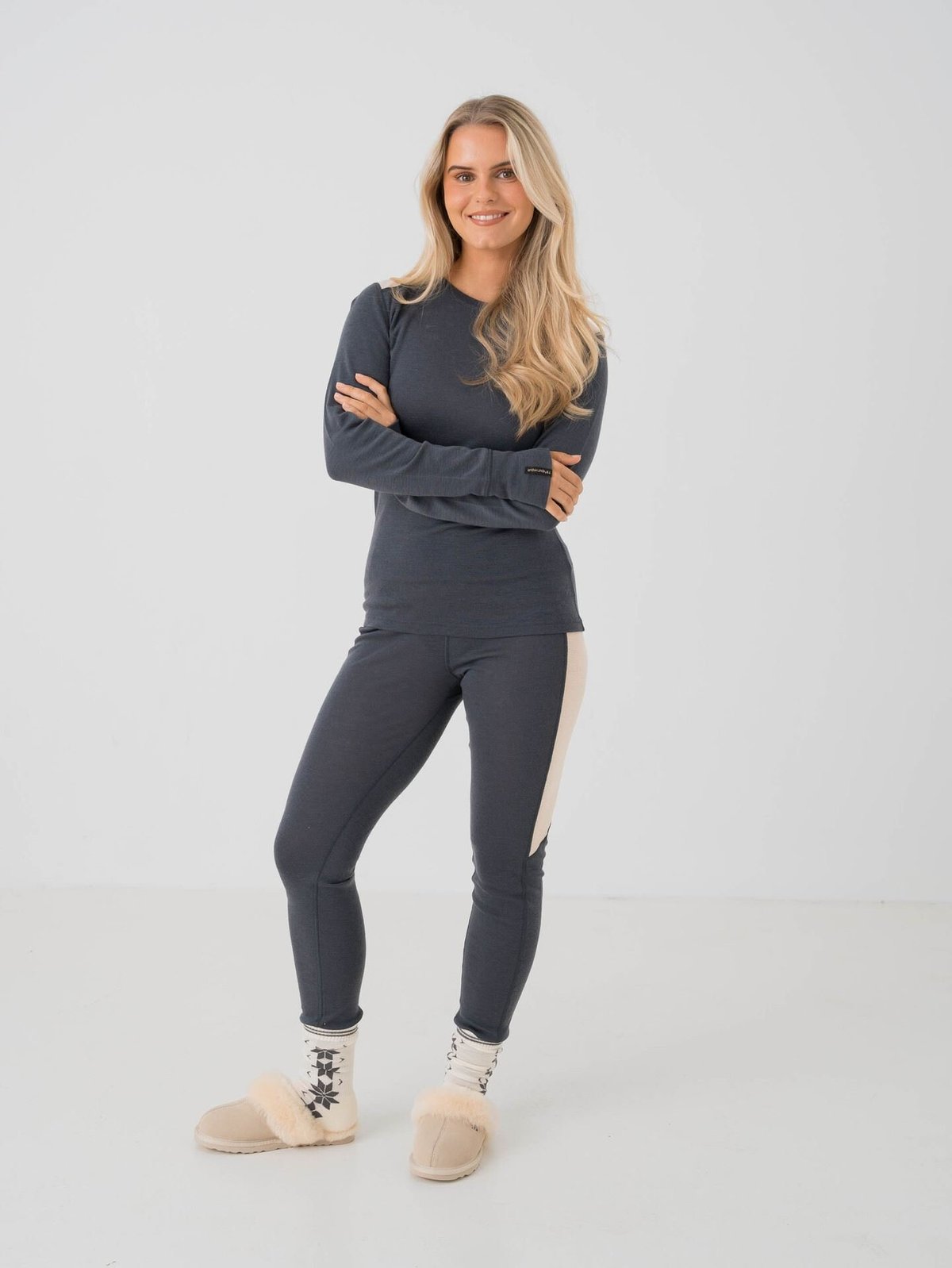 Twentyfour Finse Merino Tights Blekkblå