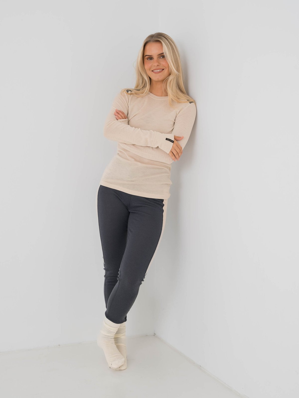 Twentyfour Finse Merino Tights Blekkblå