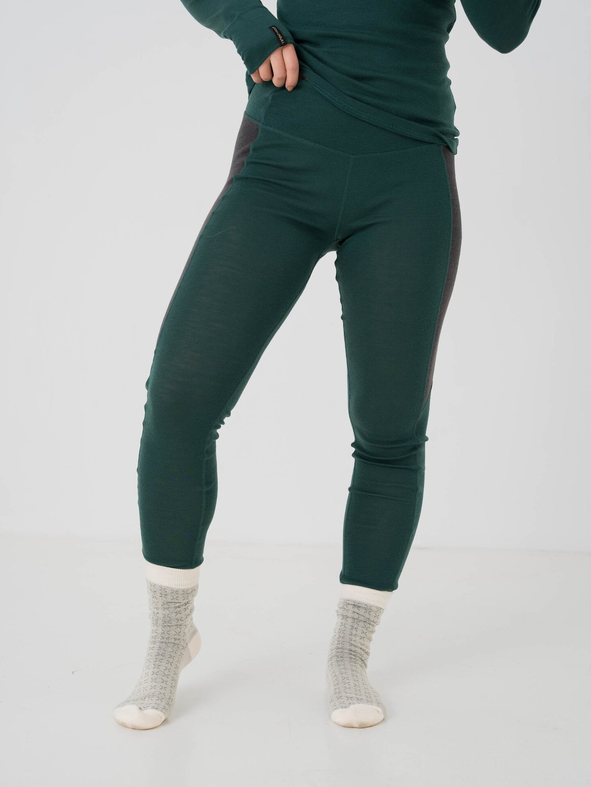 Twentyfour Finse Merino Tights Mørk Grønn