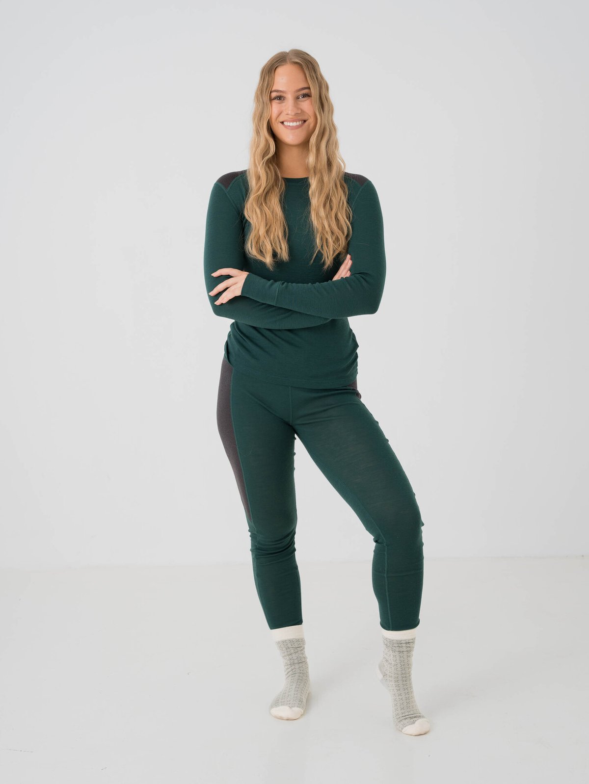 Twentyfour Finse Merino Tights Mørk Grønn