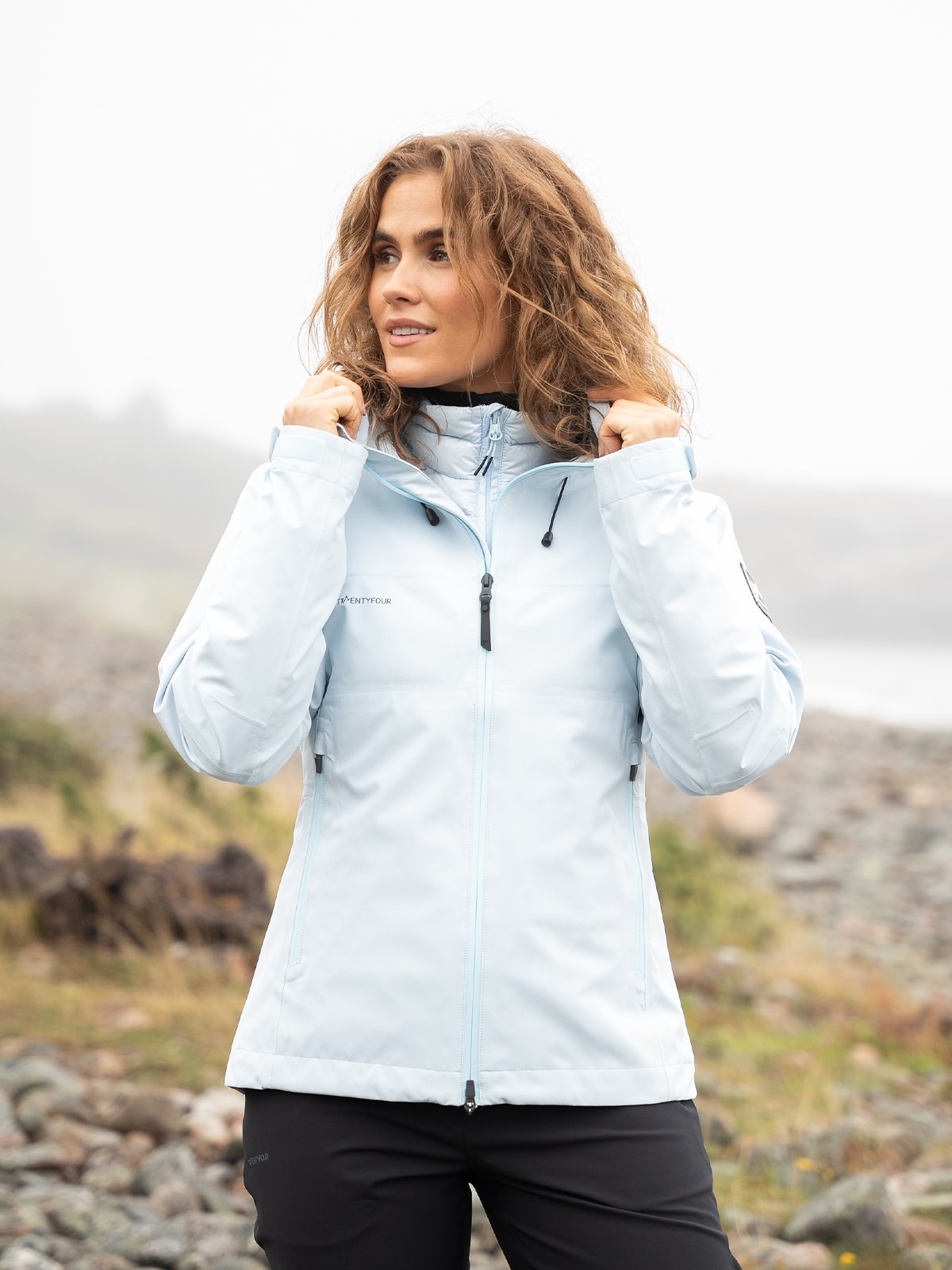 Twentyfour Venture 3-Lags Skalljakke Isblå