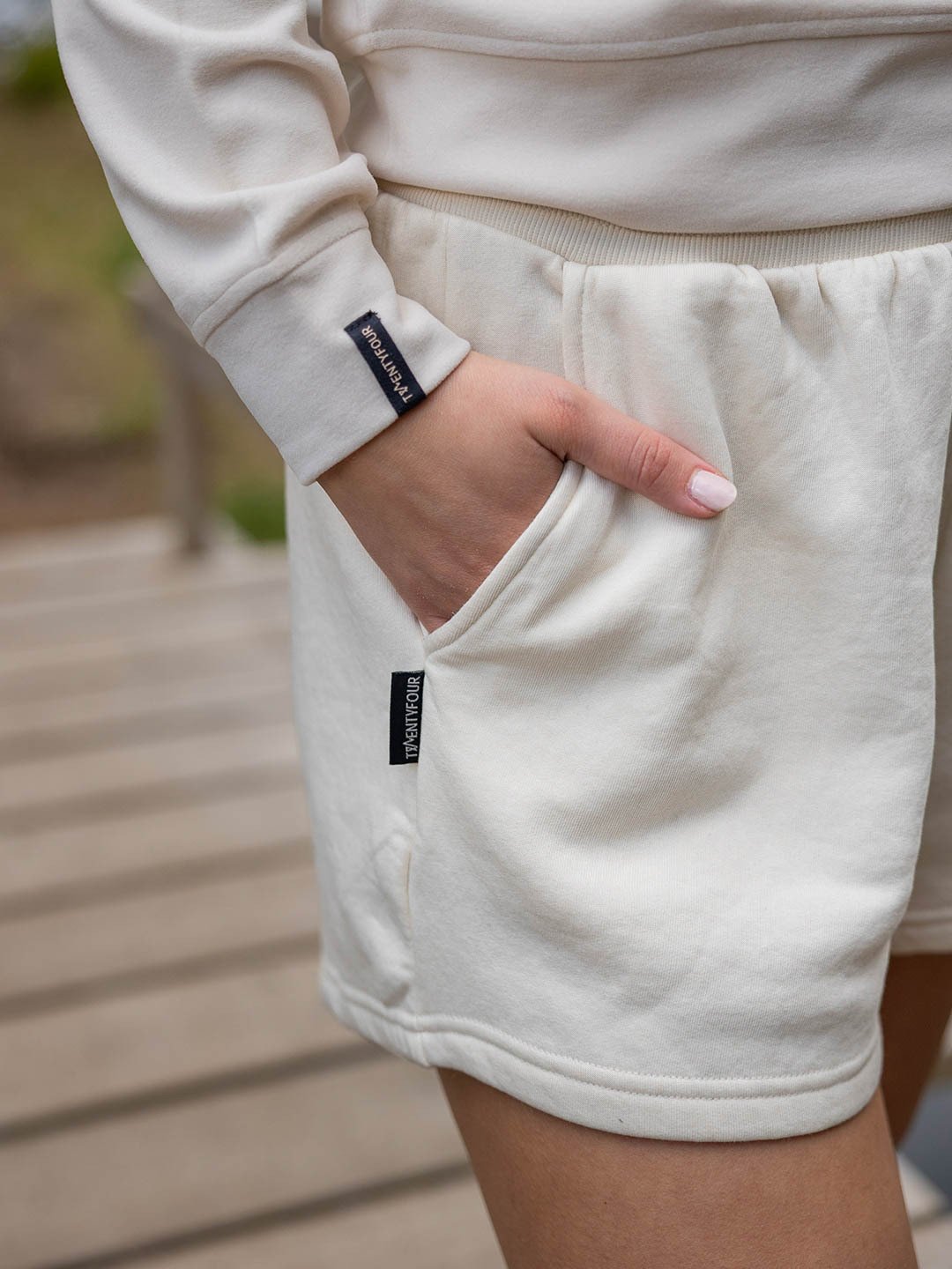 Twentyfour & Shorts Gråhvit