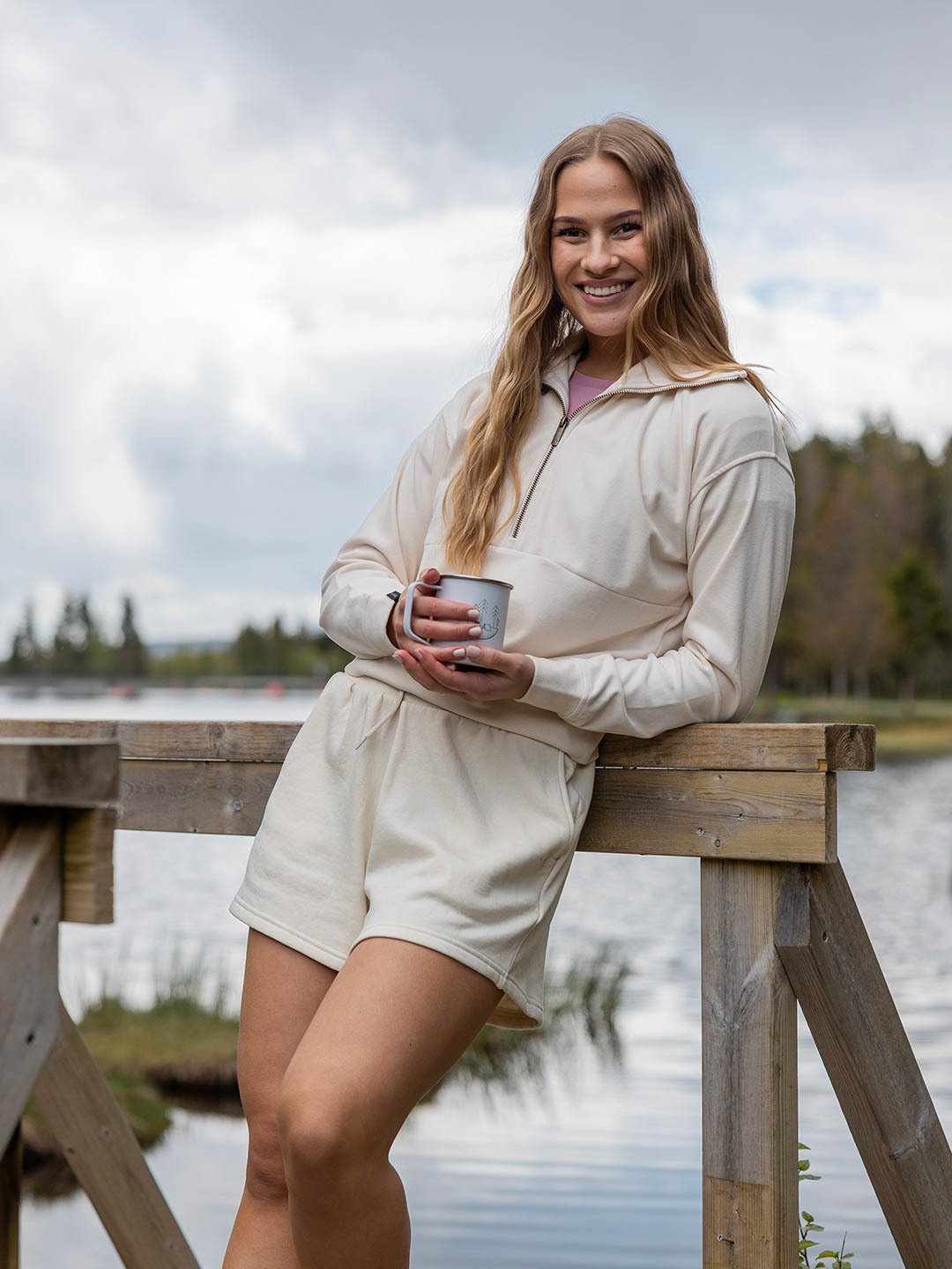 Twentyfour & Shorts Gråhvit