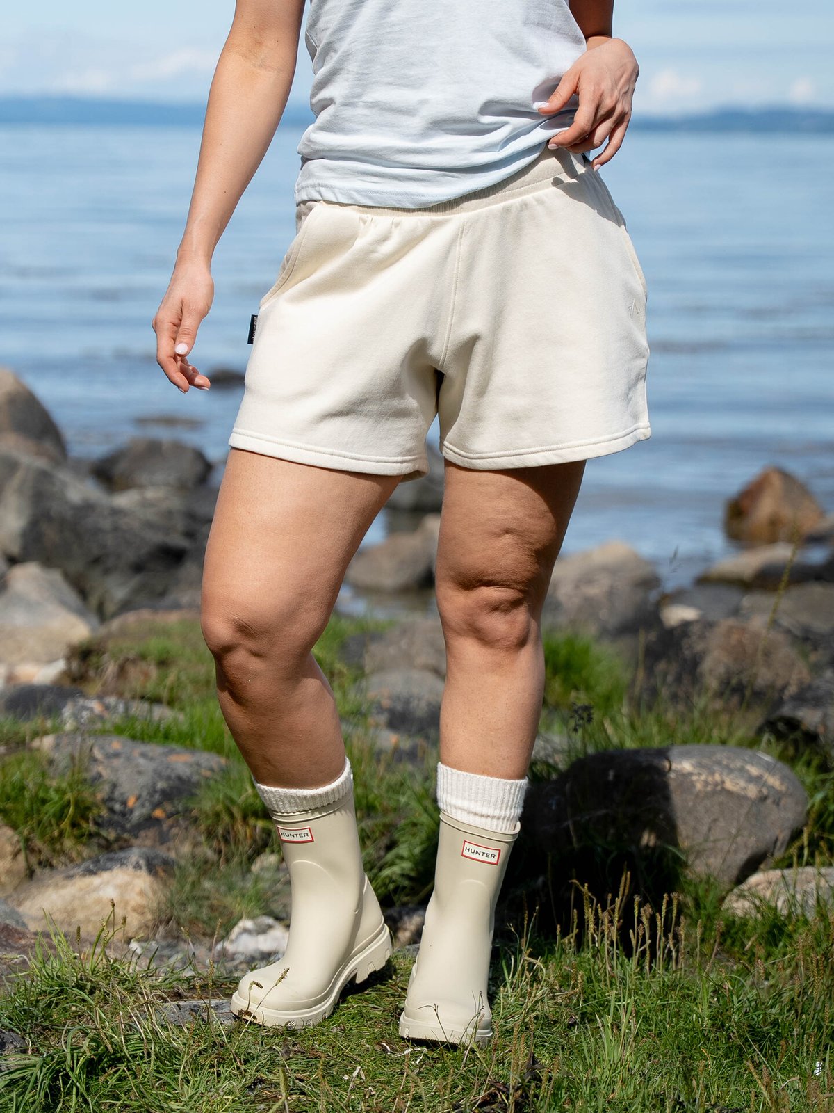 Twentyfour & Shorts Gråhvit