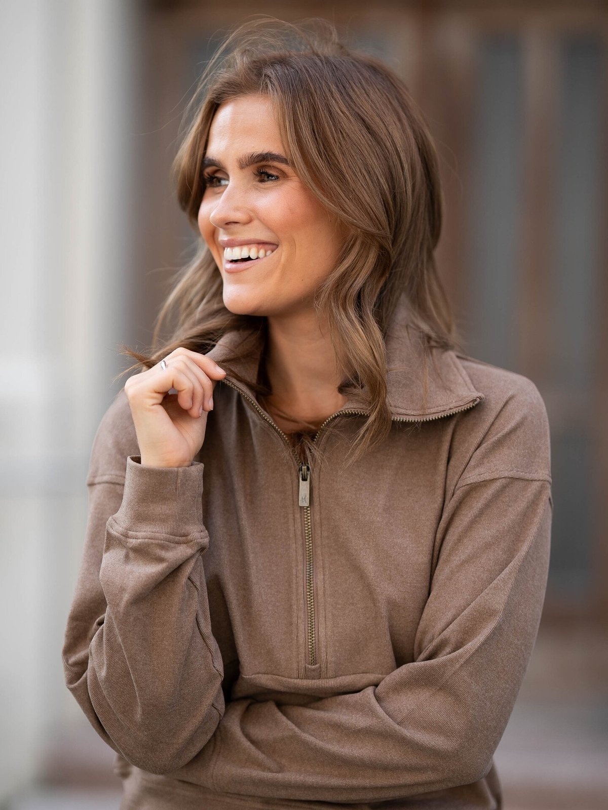 Twentyfour Mode Cozy Half Zip Kakao