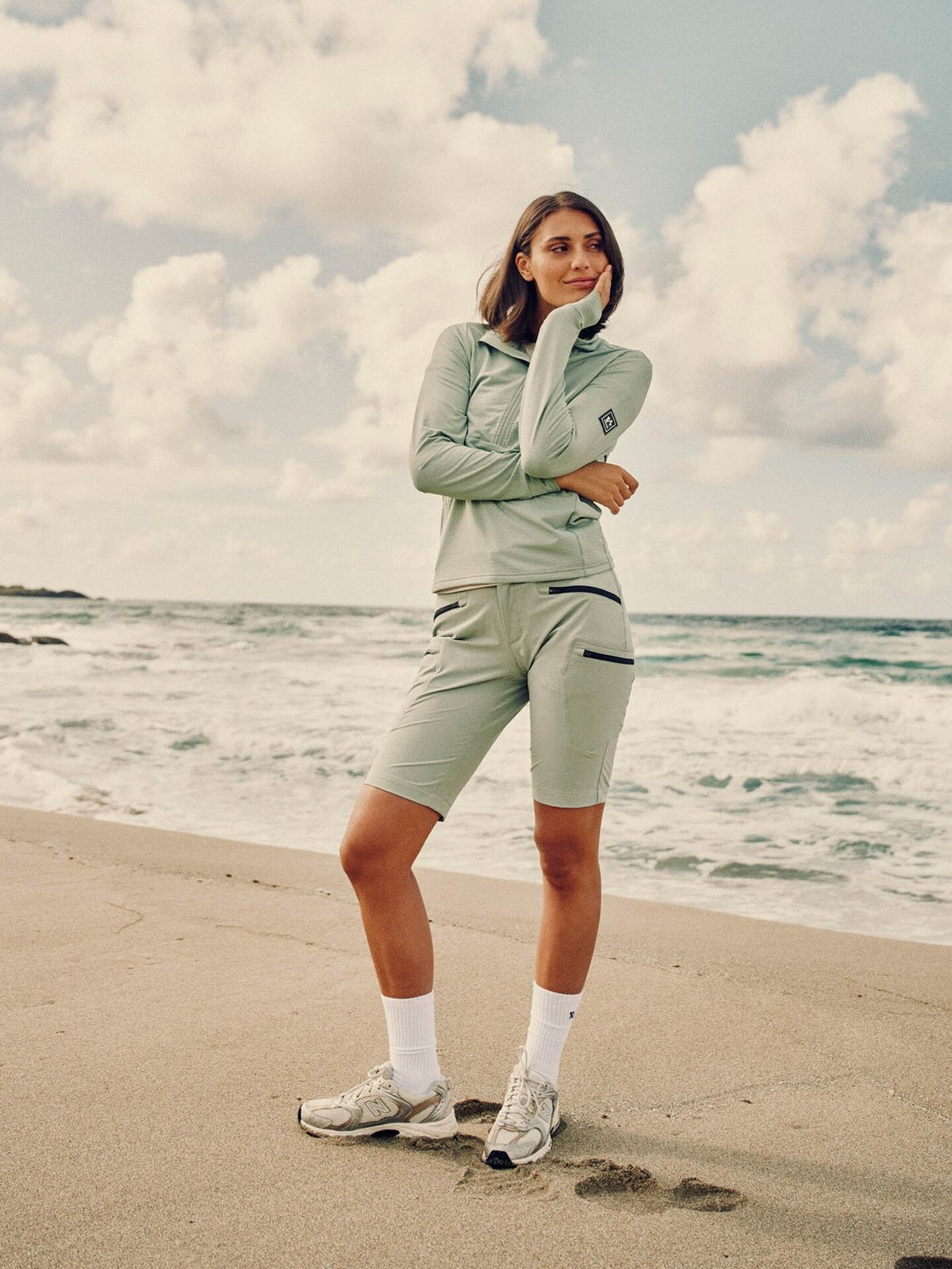 Twentyfour Venture 360 Lang Shorts Grågrønn