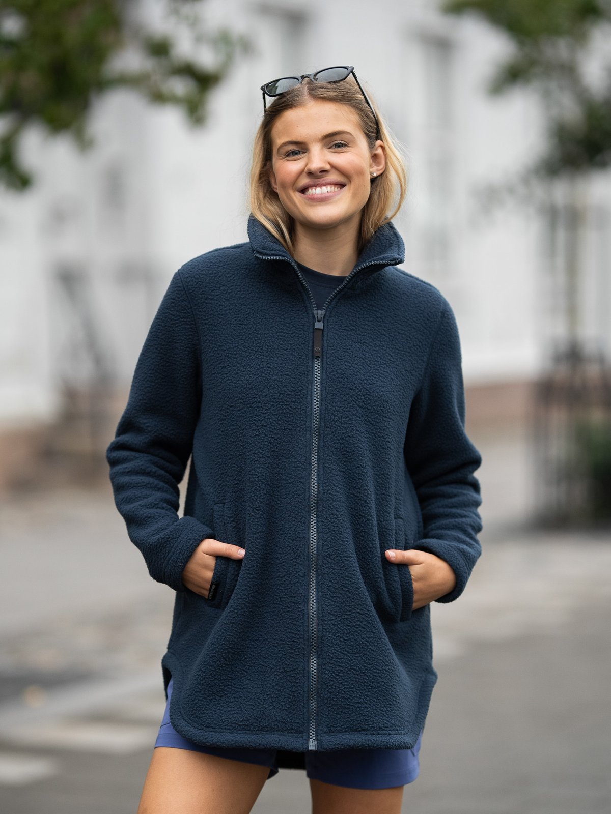 Twentyfour Mode Pile Jakke Marine