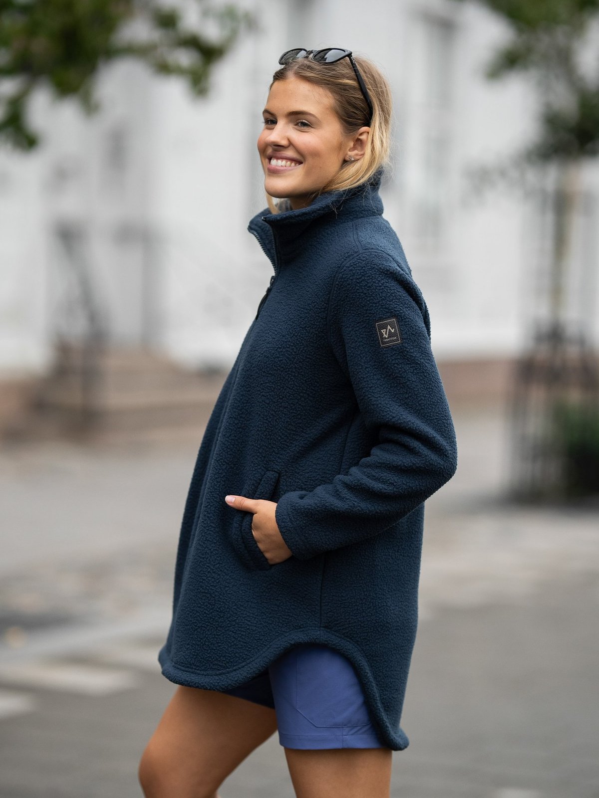 Twentyfour Mode Pile Jakke Marine