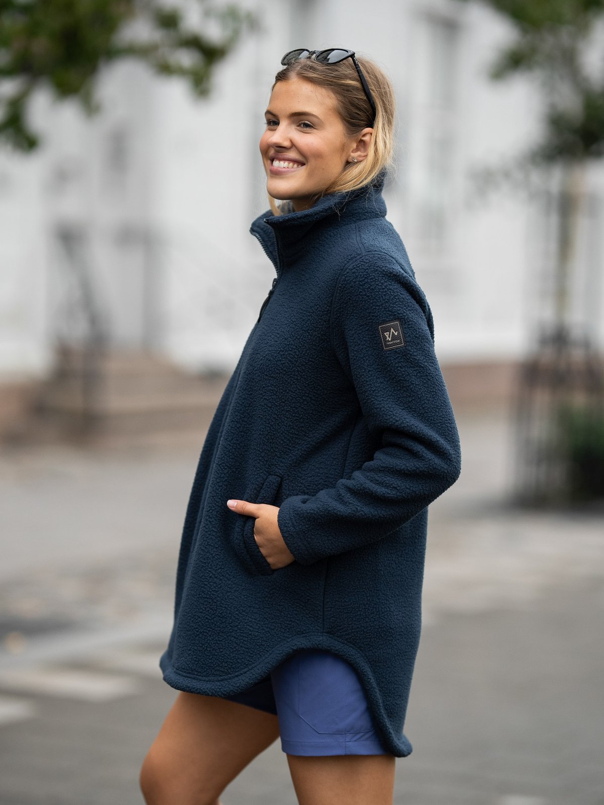 Twentyfour Mode Pile Jakke Marine