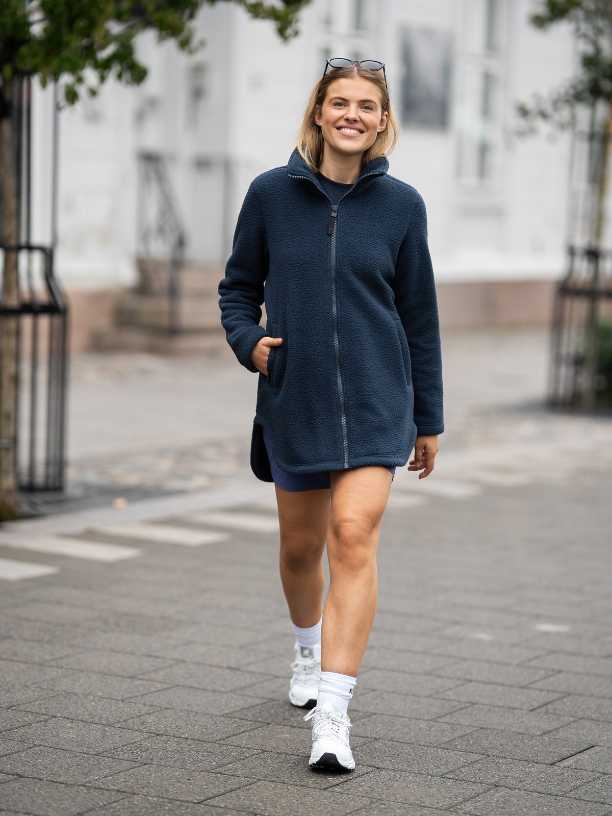 Twentyfour Mode Pile Jakke Marine