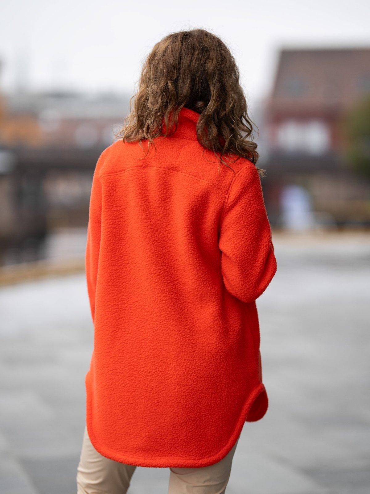 Twentyfour Mode Pile Jakke Tomatrød