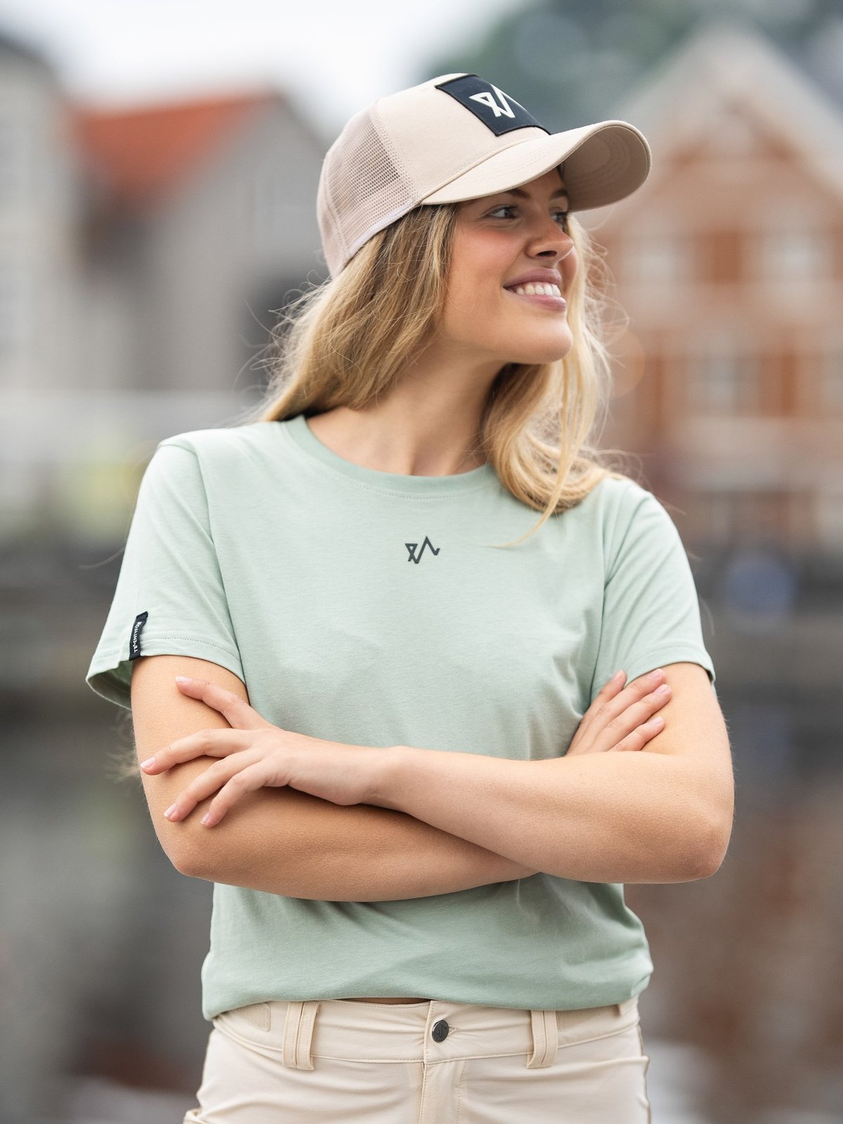 Twentyfour & T-skjorte Grågrønn