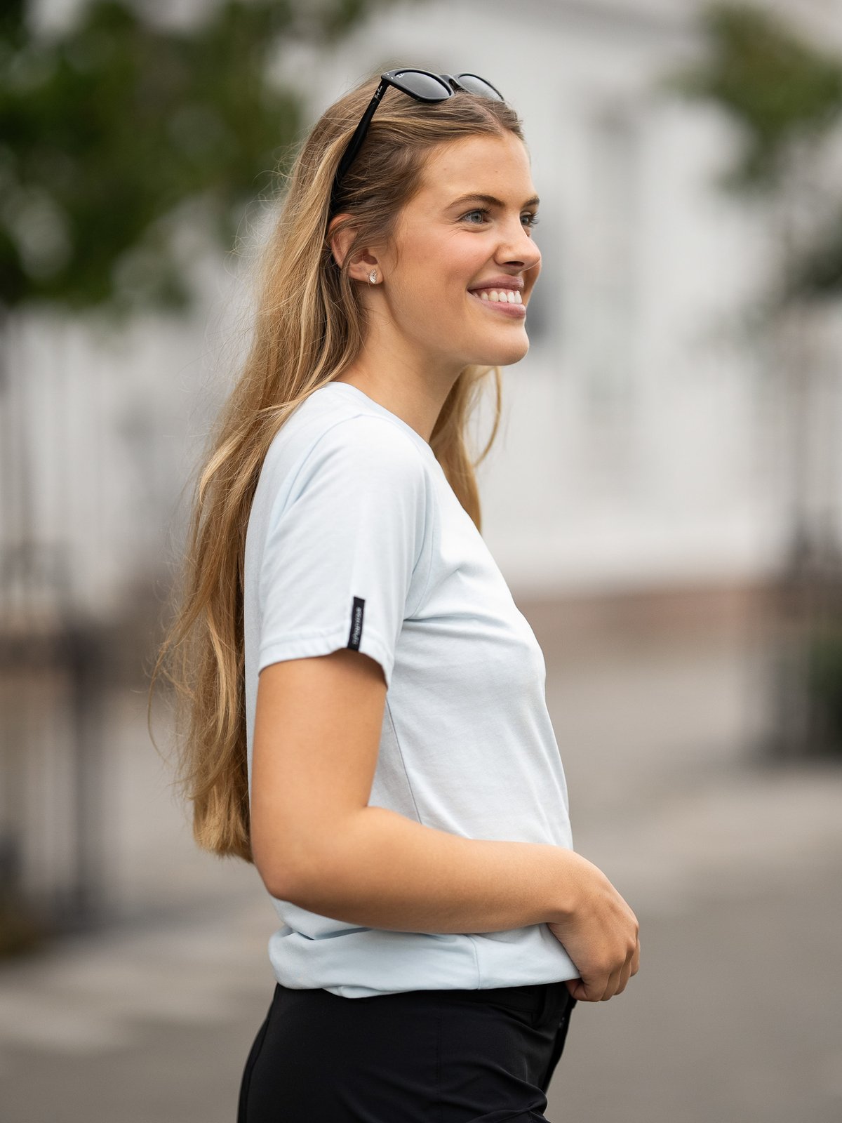 Twentyfour & T-skjorte Isblå