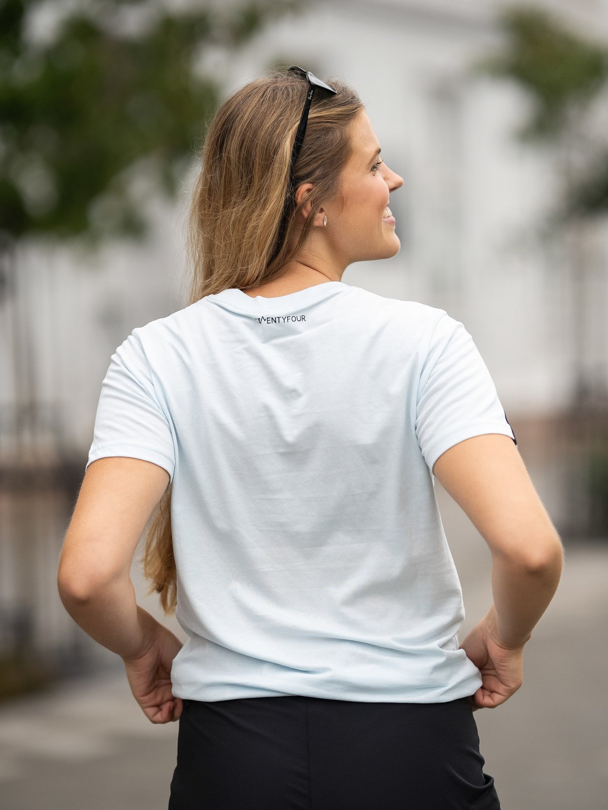 Twentyfour & T-skjorte Isblå