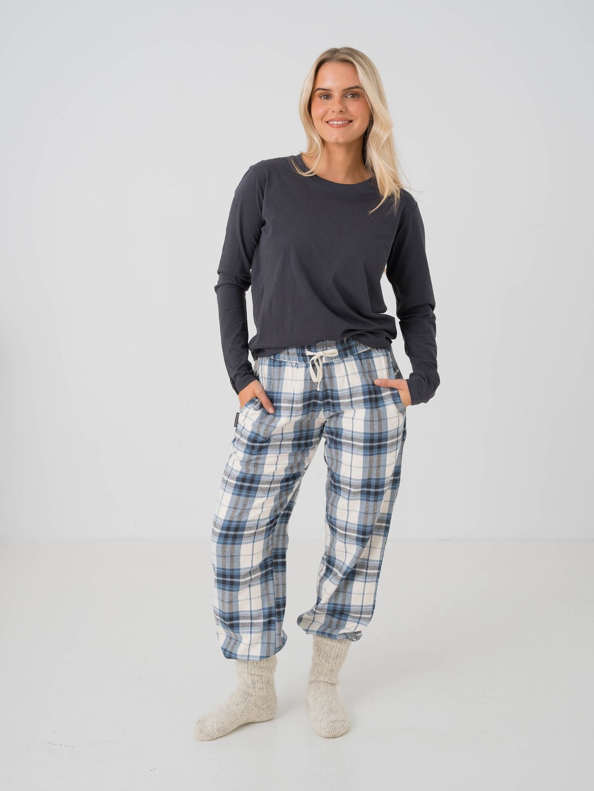 Twentyfour Dreamy Pyjamas Pant Mellomblå