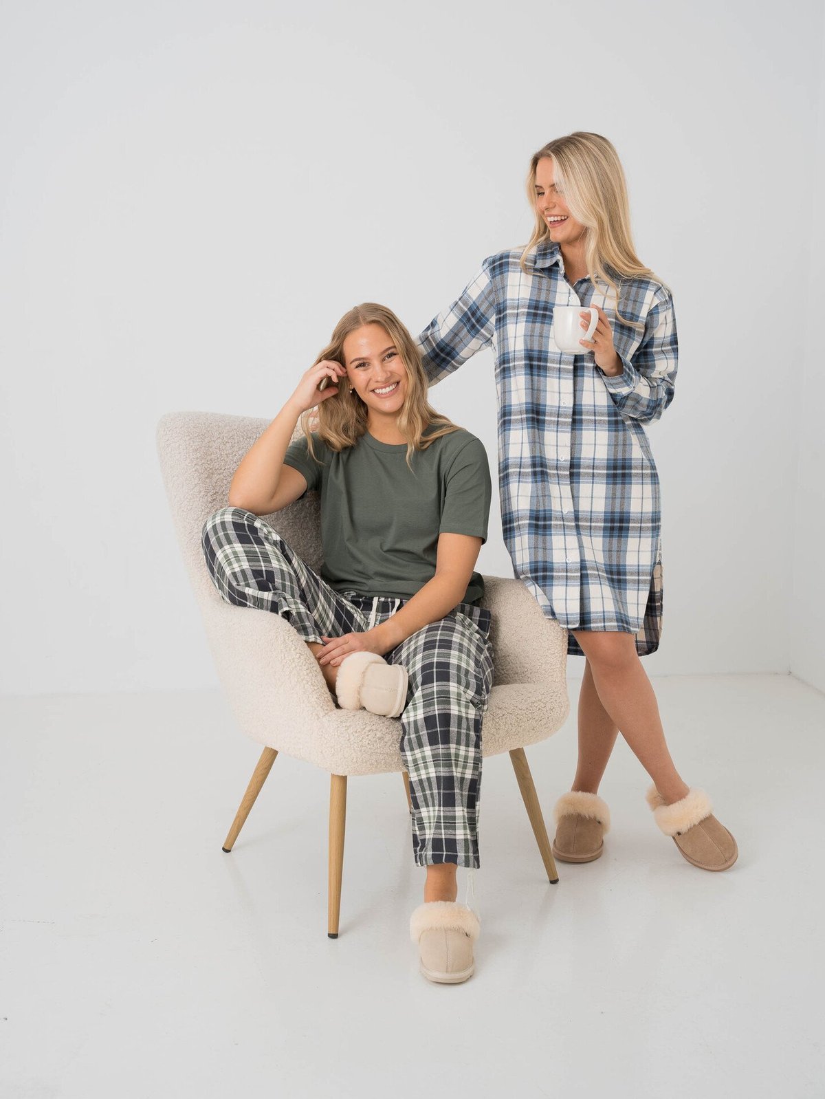 Twentyfour Dreamy Pyjamas Shirt Mellomblå