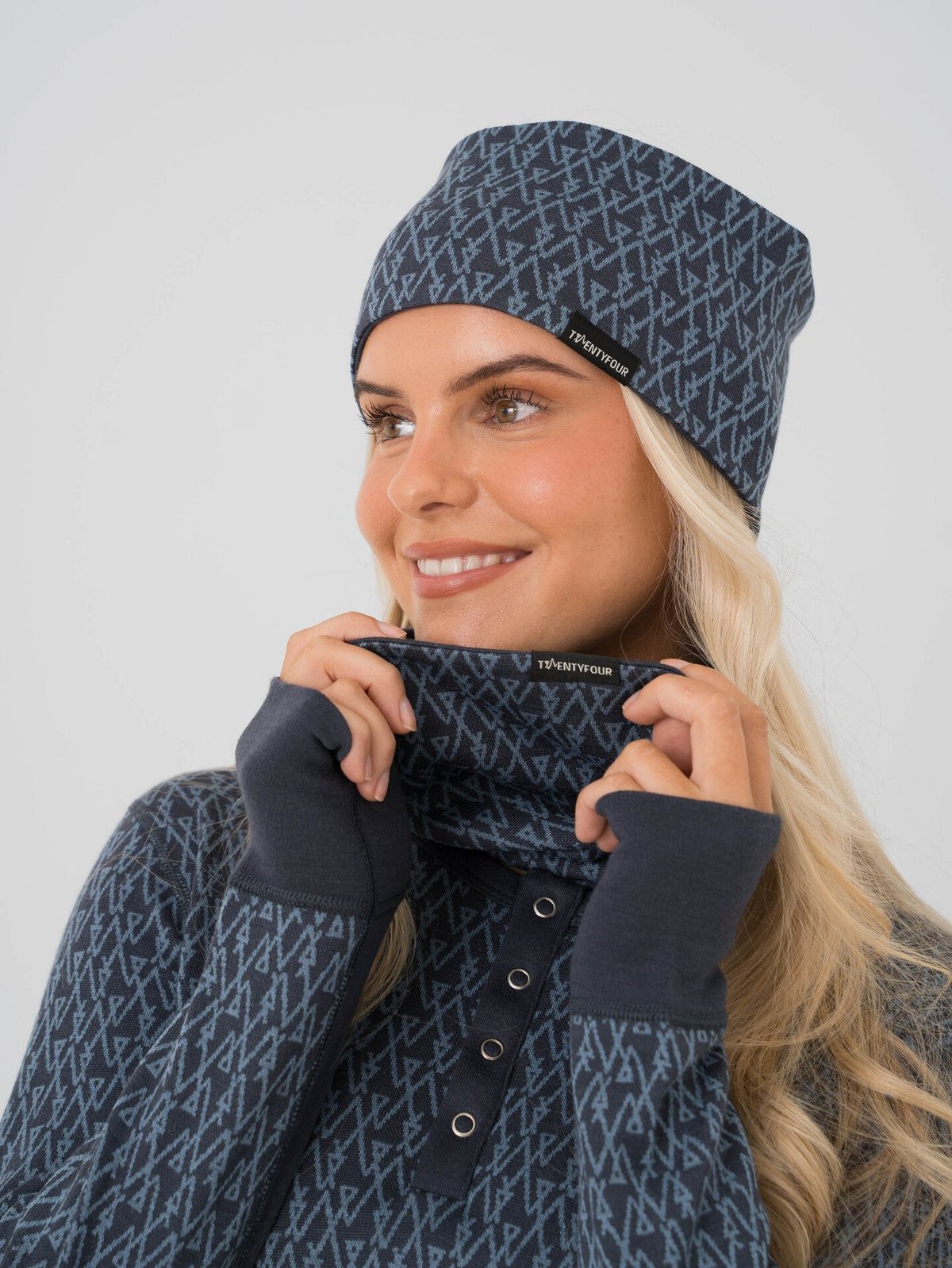 Twentyfour Finse 2W Ull-pannebånd Blekkblå