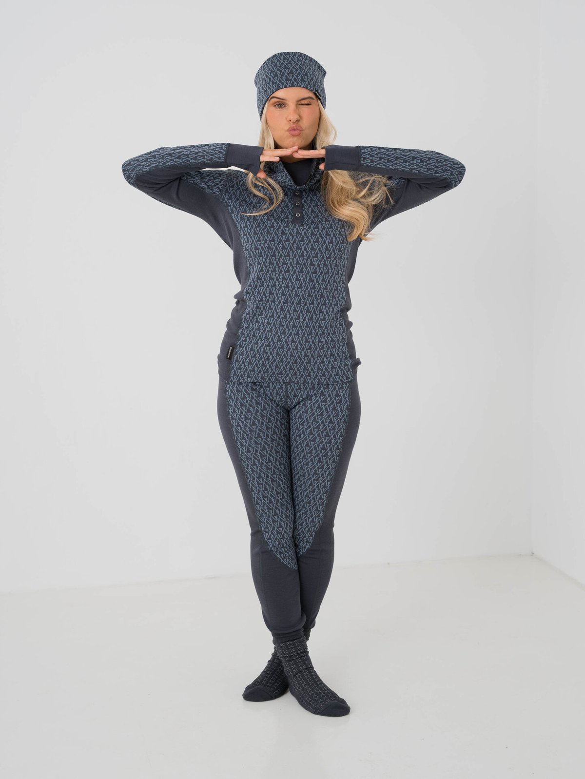 Twentyfour Finse 2W Ull-pannebånd Blekkblå