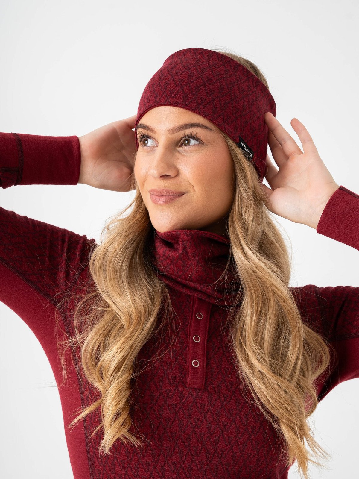 Twentyfour Finse 2W Ull-pannebånd Vinrød