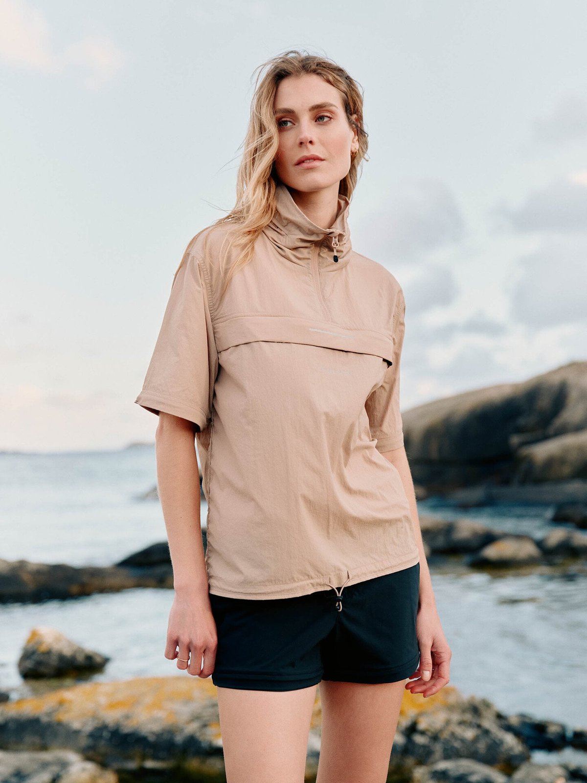 Twentyfour Mode Vind Anorakk Mørk Beige