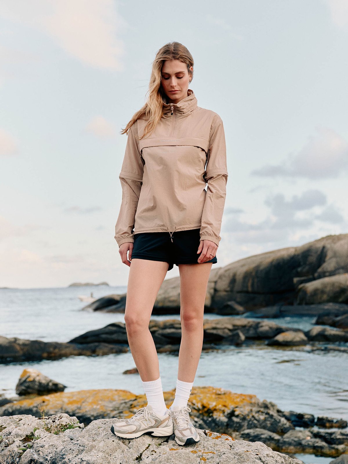 Twentyfour Mode Vind Anorakk Mørk Beige