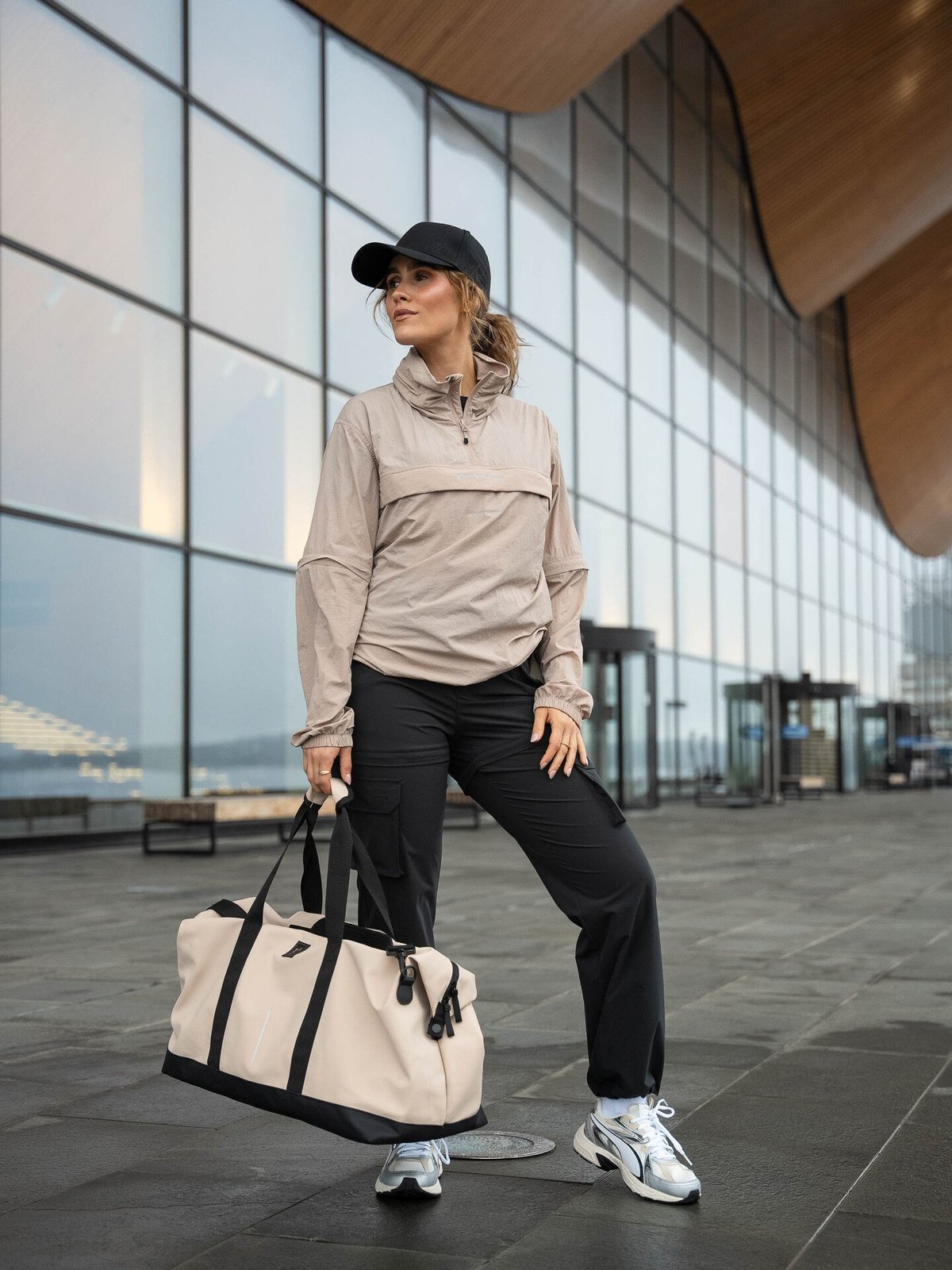 Twentyfour Mode Vind Anorakk Mørk Beige