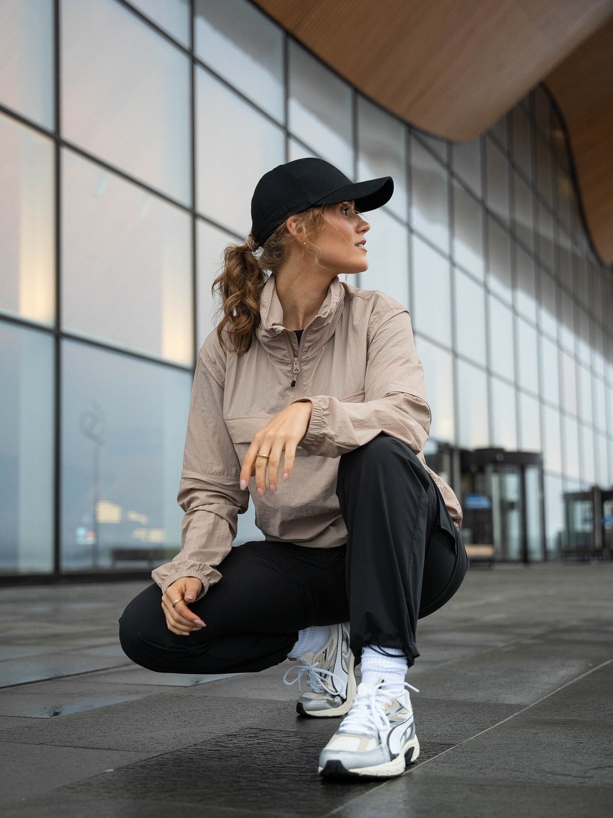 Twentyfour Mode Vind Anorakk Mørk Beige