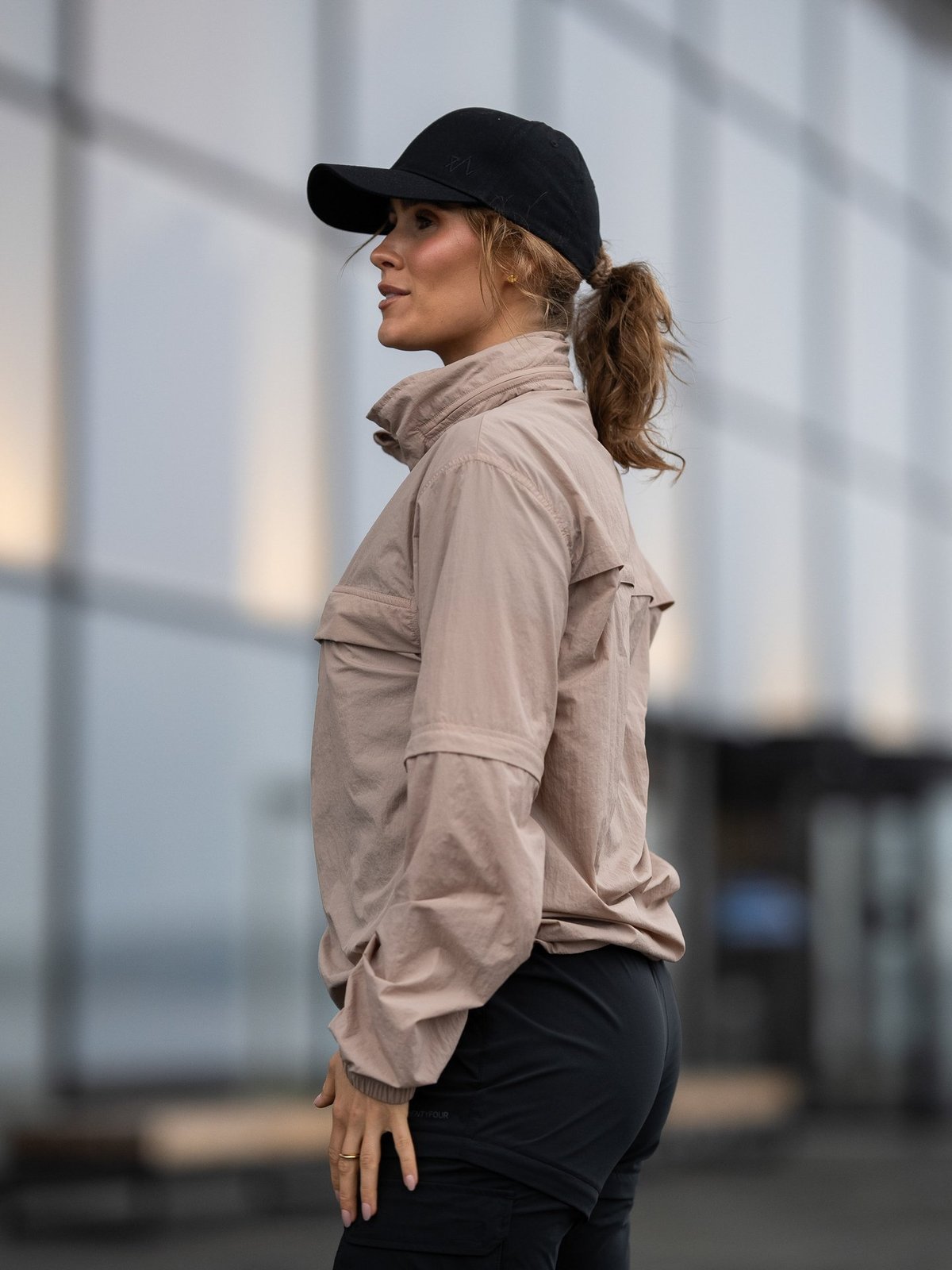 Twentyfour Mode Vind Anorakk Mørk Beige