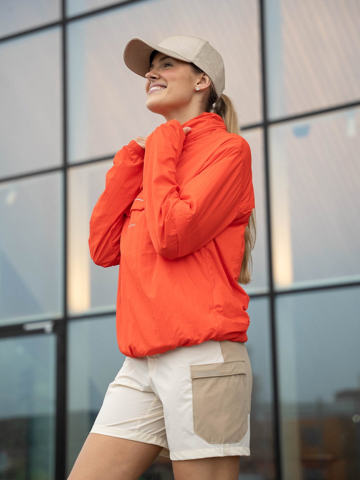 Twentyfour Mode Vind Anorakk Tomatrød