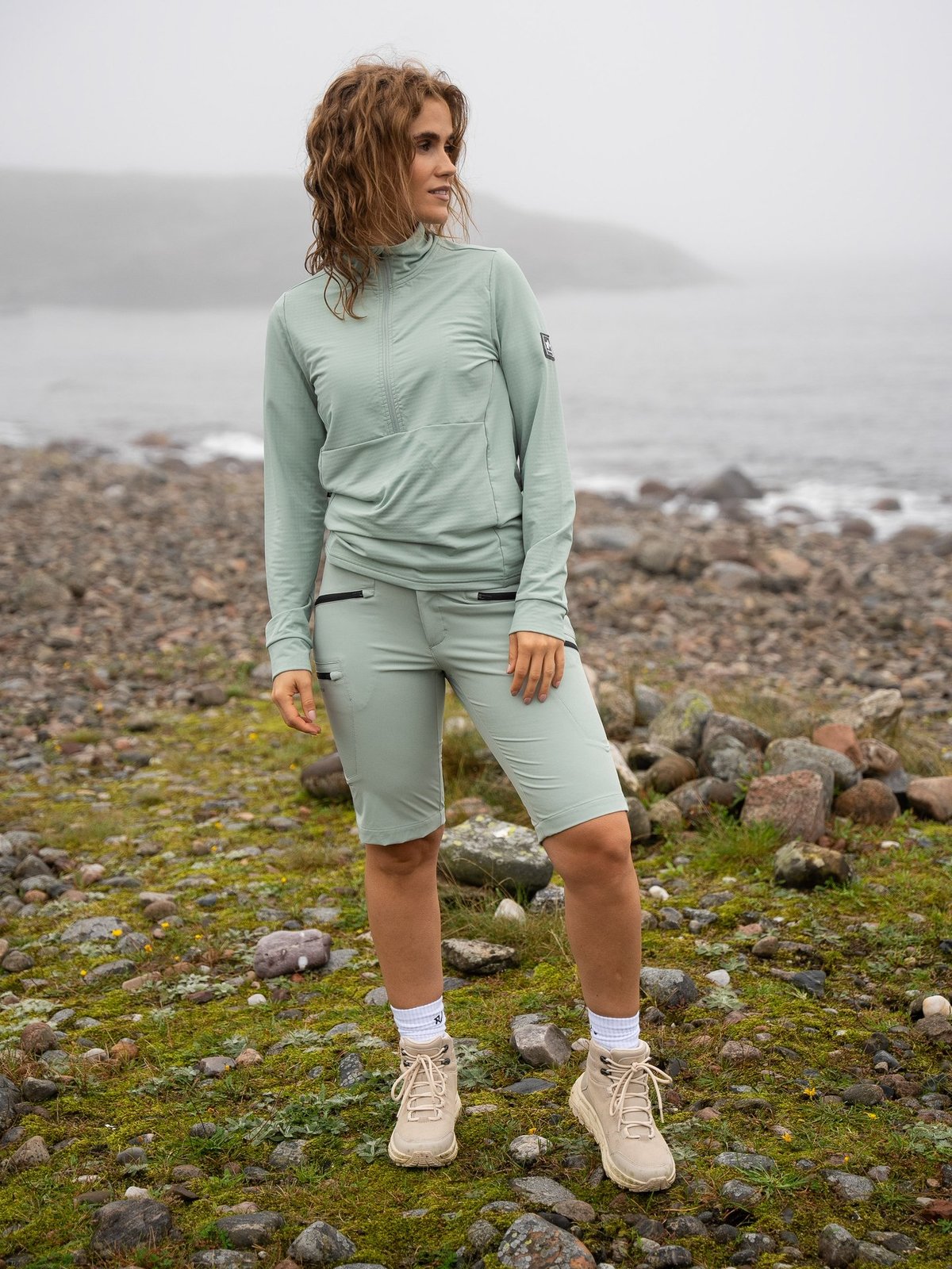 Twentyfour Venture Light Stretch Half Zip Grågrønn