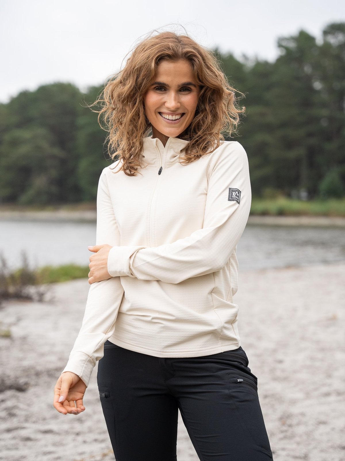 Twentyfour Venture Light Stretch Half Zip Gråhvit