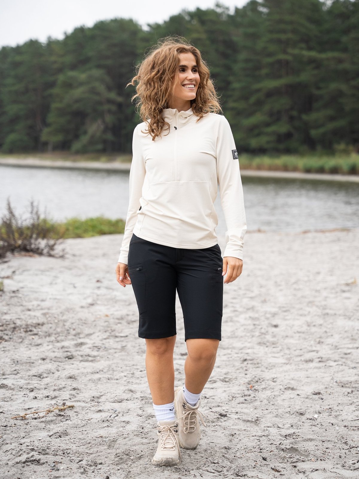 Twentyfour Venture Light Stretch Half Zip Gråhvit