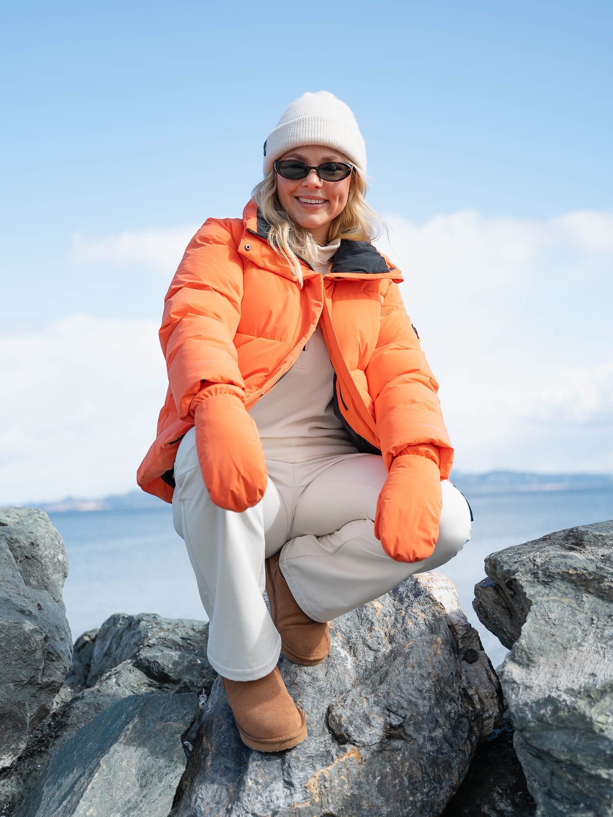 Twentyfour Mode Mia Puffer Neonrød