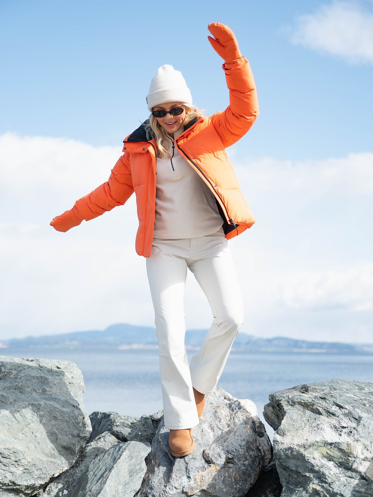 Twentyfour Mode Mia Puffer Neonrød