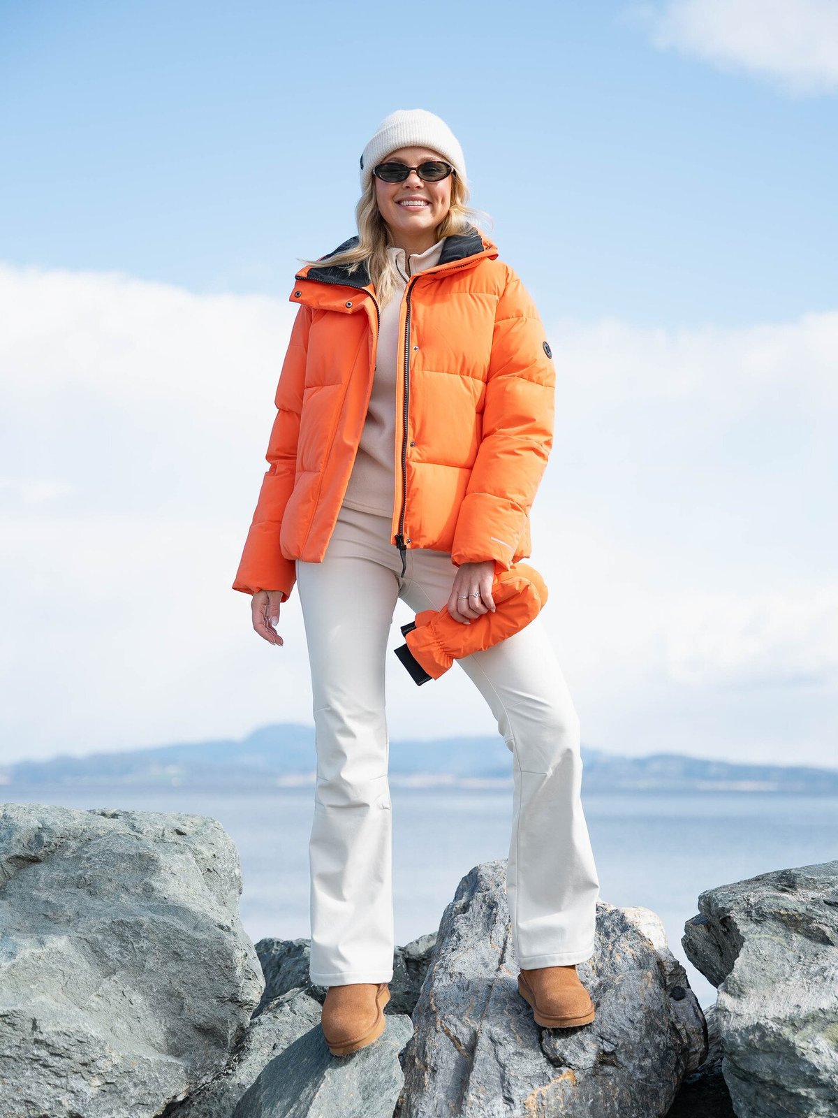Twentyfour Mode Mia Puffer Neonrød