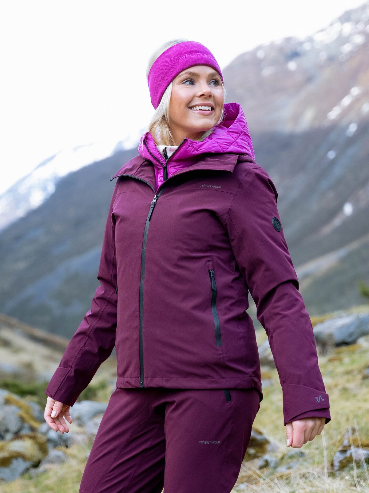Twentyfour Aurora 2-Lags Skalljakke Mørk Burgunder