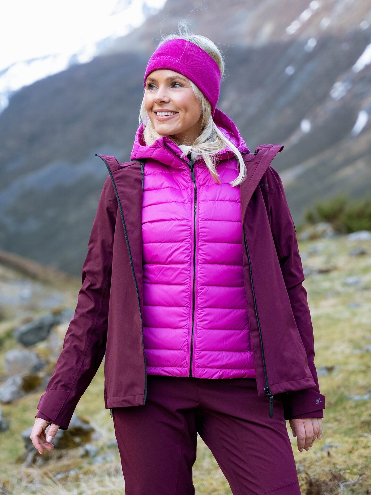 Twentyfour Aurora 2-Lags Skalljakke Mørk Burgunder