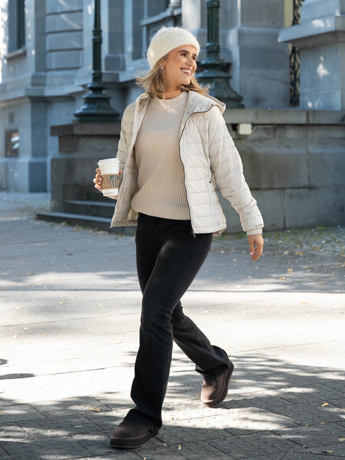 Twentyfour Aurora Lett Dunjakke Gråhvit