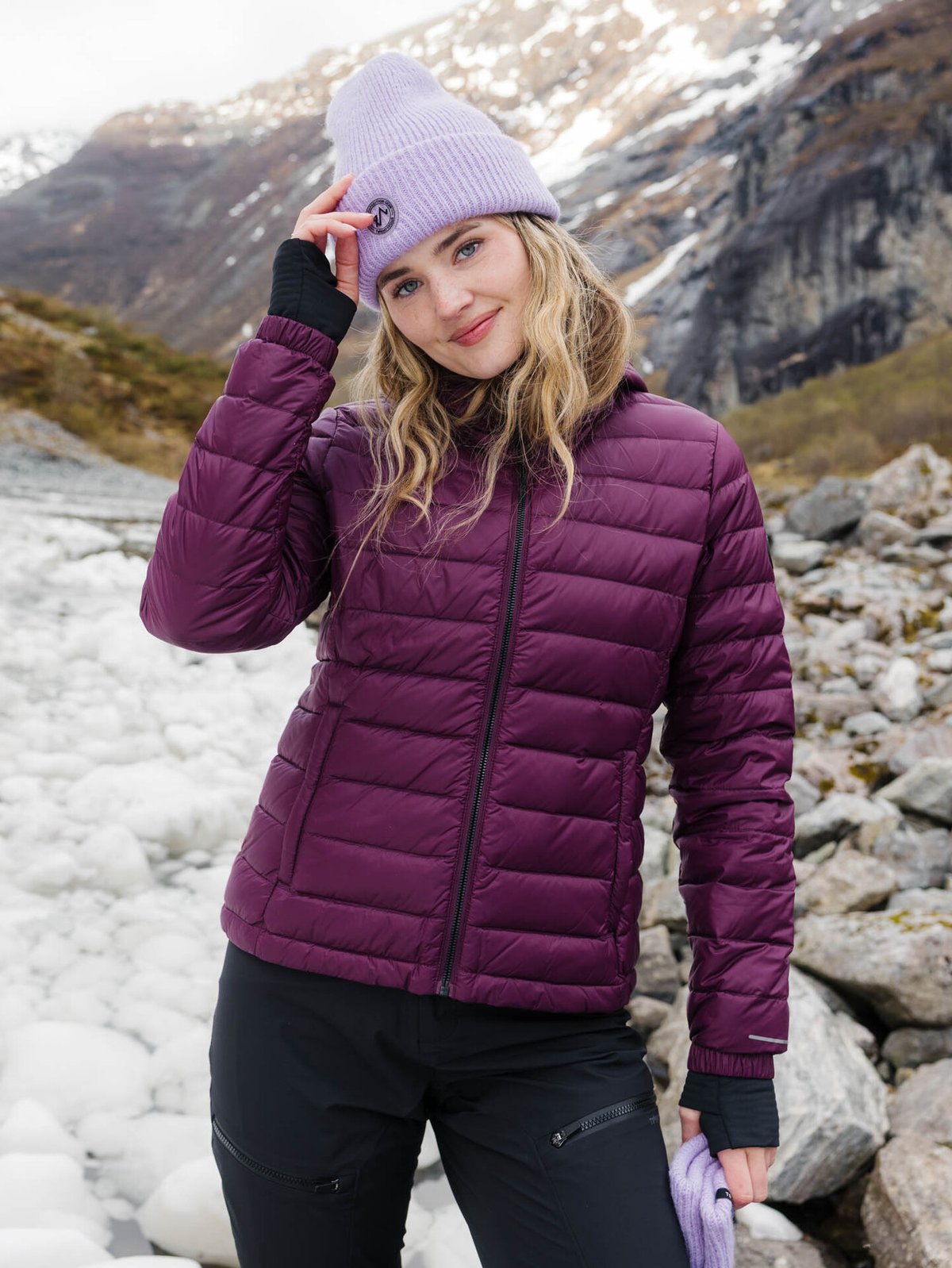 Twentyfour Aurora Lett Dunjakke Mørk burgunder
